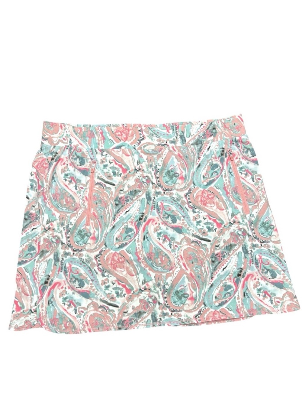 T by Talbots Pastel Paisley Tennis Workout Skirt